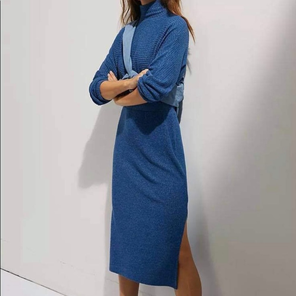 Anthropologie Mariah Ribbed Knit Maxi Dress